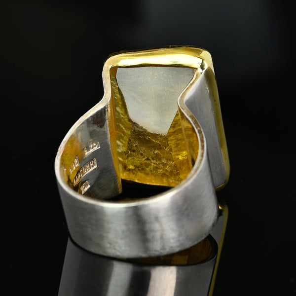 Maria Margoni Heliodor Yellow Beryl 18K Gold Ring