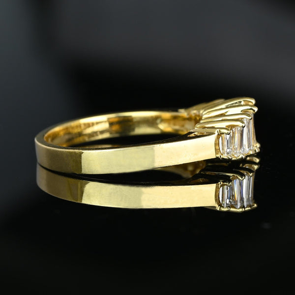 Exceptional 1 CTW Baguette Diamond Ring Band in 14K Gold - Boylerpf