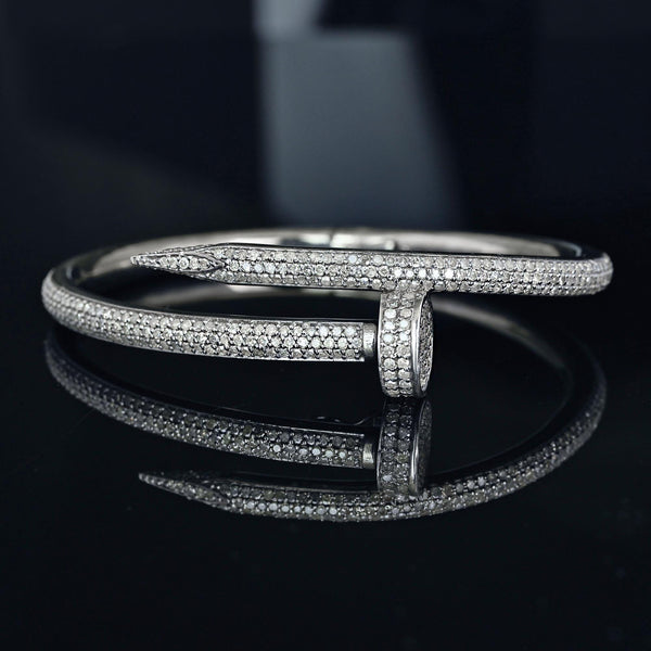 Cartier Inspired Juste Un Clou Diamond Nail Bracelet