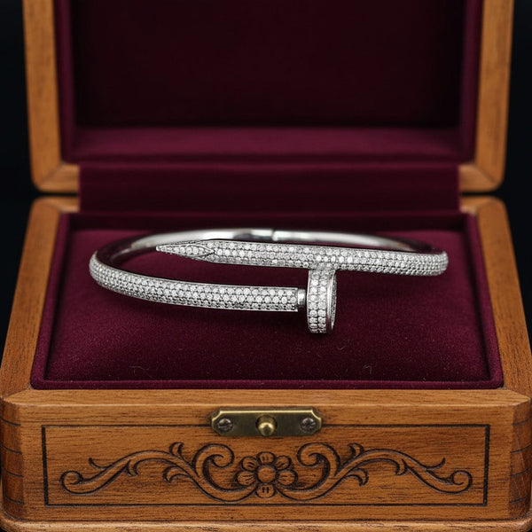Cartier Inspired Juste Un Clou Diamond Nail Bracelet