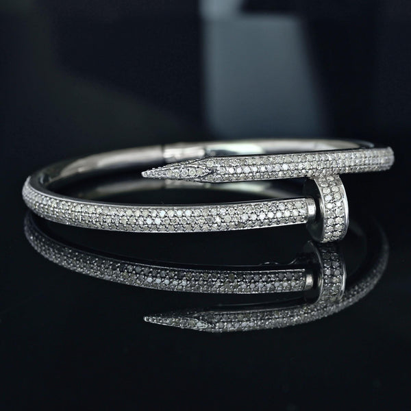 Cartier Inspired Juste Un Clou Diamond Nail Bracelet