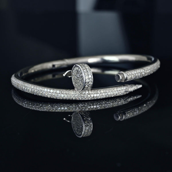 Cartier Inspired Juste Un Clou Diamond Nail Bracelet
