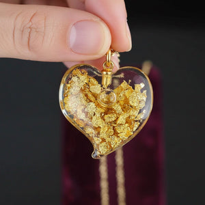 Vintage Witch’s Heart 24K Gold Flake Pendant - Boylerpf