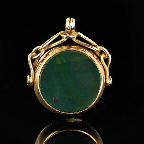 Antique Gold Bloodstone Carnelian Spinner Fob Pendant – Boylerpf
