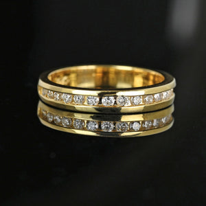 Vintage 14K Gold .50 CTW Diamond Wedding Ring Band - Boylerpf