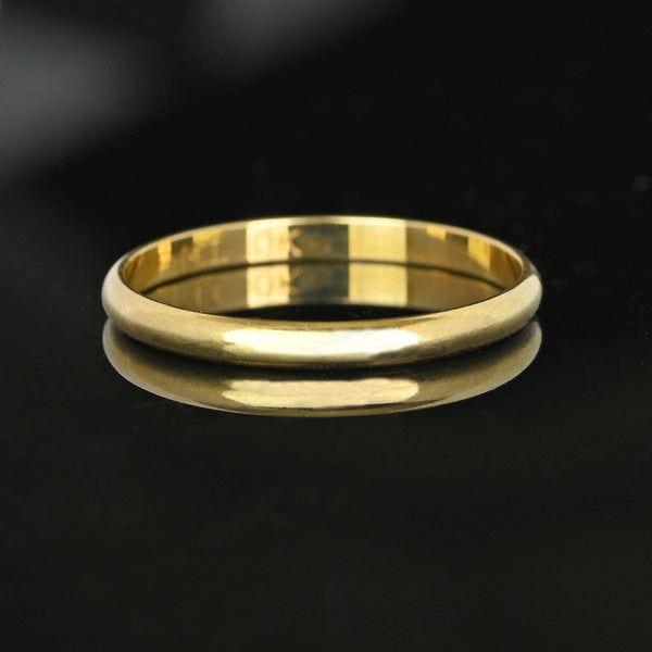 Vintage 10K Gold Thin Wedding Band Ring - Boylerpf