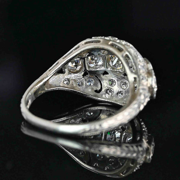 Art Deco Platinum 1 Carat Diamond Dome Ring - Boylerpf