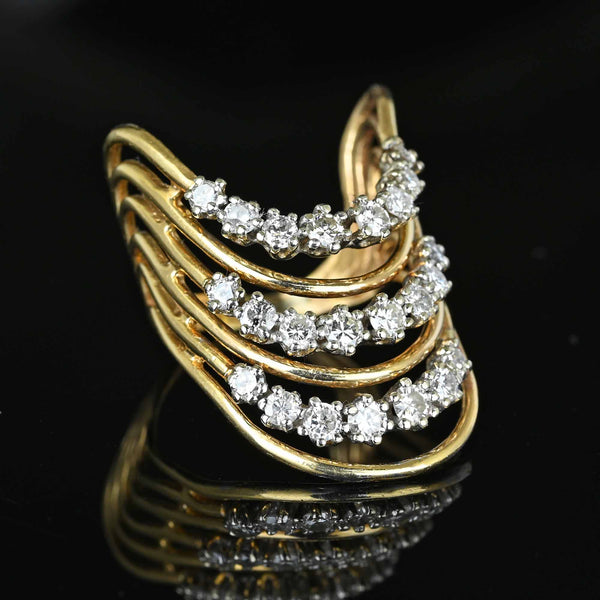 Straight Elegant Diamond Ring for Women-Yellow Gold by Arpee Jewellery