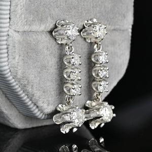 Vintage Art Deco Style 1.5 CTW Diamond Dangle Earrings - Boylerpf