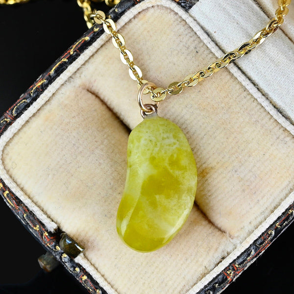 Vintage Gold Lucky Bean Iona Charm Pendant - Boylerpf