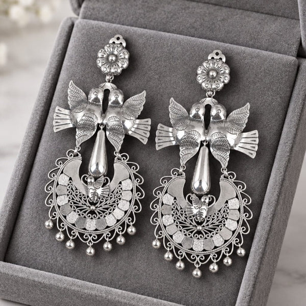 Vintage Federico Jimenez Sterling Silver Chandelier Earrings