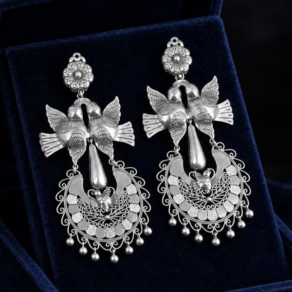 Vintage Federico Jimenez Sterling Silver Chandelier Earrings