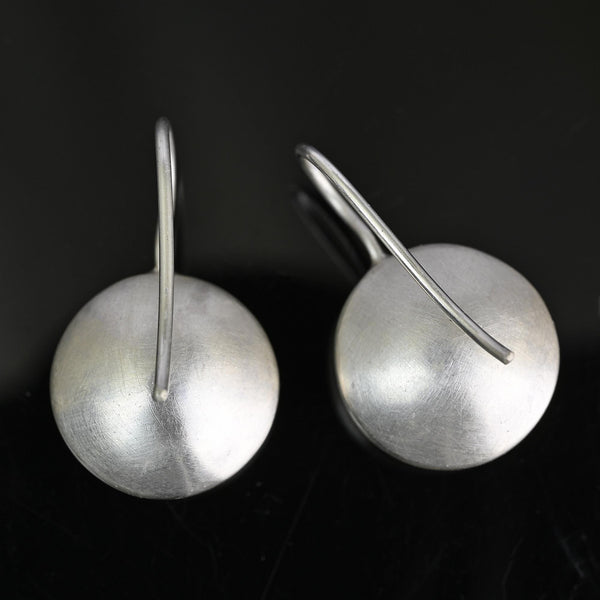 Vintage Rock Crystal Quartz Drop Earrings in Sterling Silver