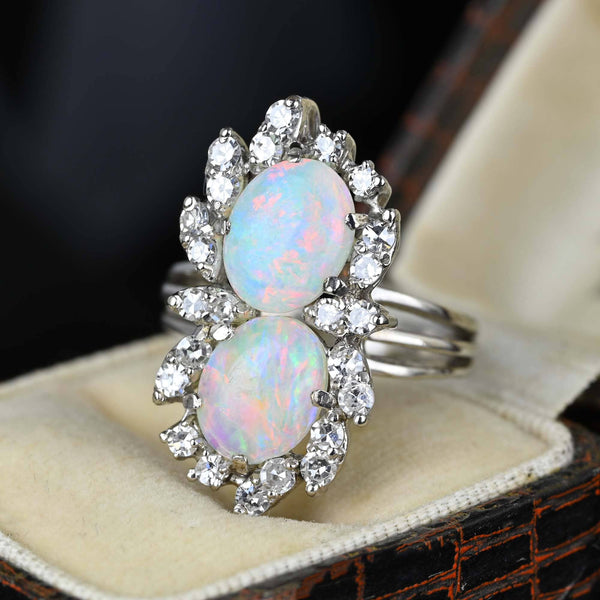 White Opal - White Gold Opal Rings | Australian Opal Direct