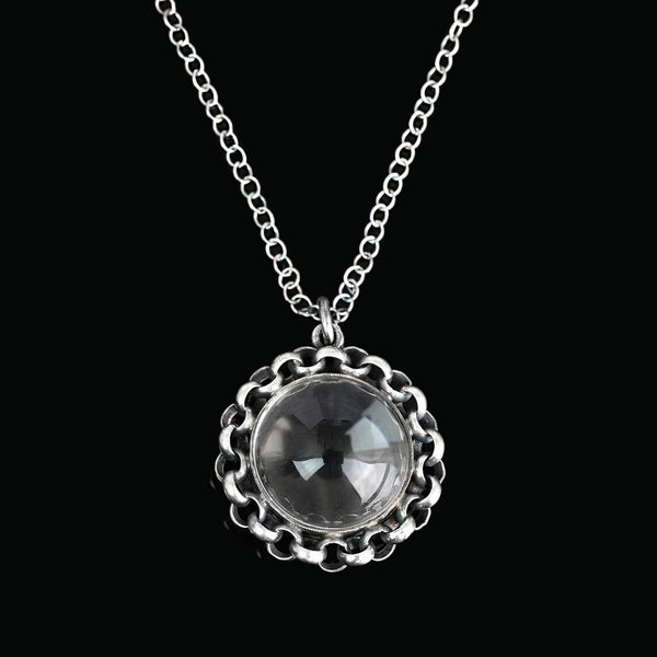1930s Art Deco Pools of Light Rock Crystal Necklace