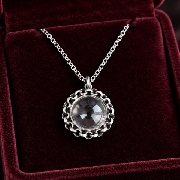1930s Art Deco Pools of Light Rock Crystal Necklace