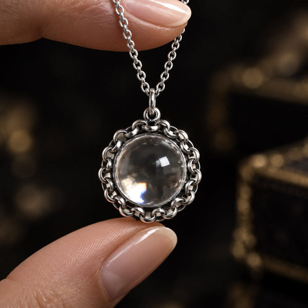 1930s Art Deco Pools of Light Rock Crystal Necklace