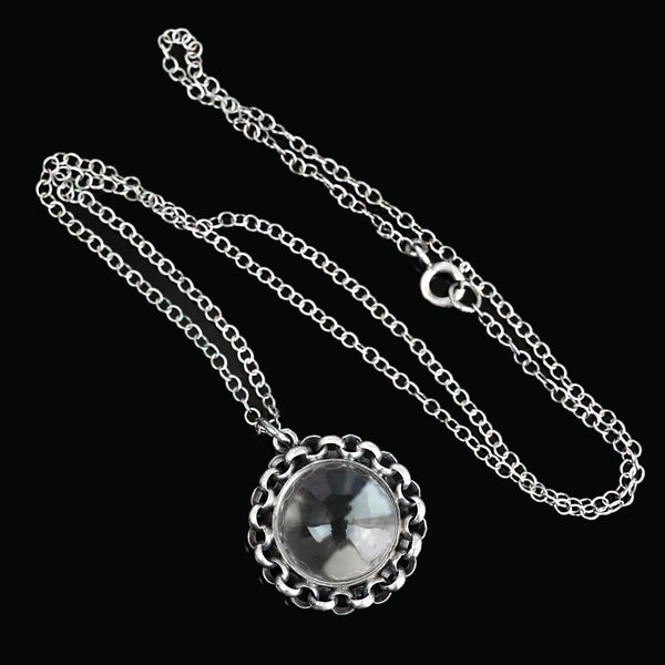 1930s Art Deco Pools of Light Rock Crystal Necklace