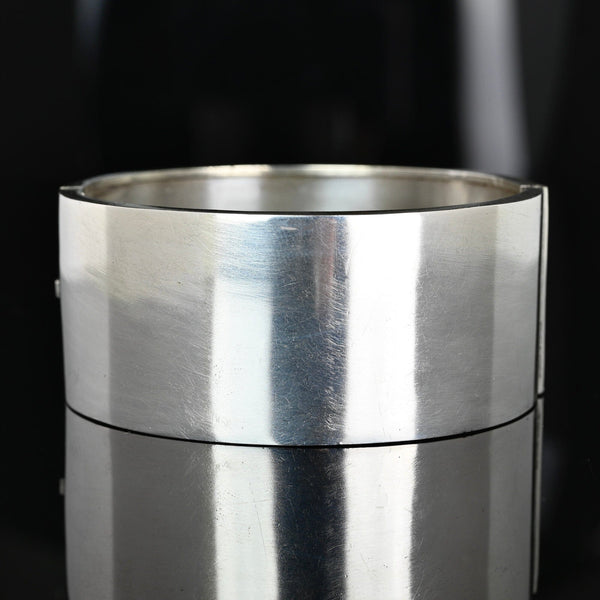 Antique Sterling Silver Forget Me Not Engraved Bangle - Boylerpf