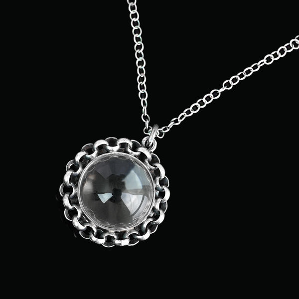 1930s Art Deco Pools of Light Rock Crystal Necklace