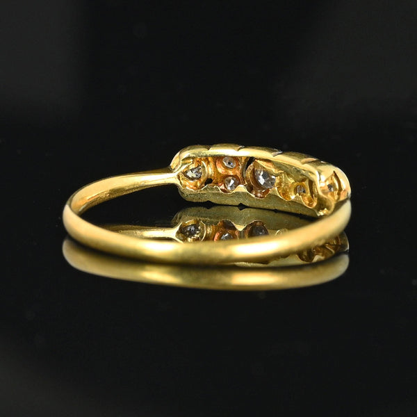 Antique European Cut Diamond Ring Band in 18K Gold - Boylerpf