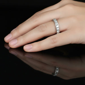 Art Deco Platinum 1 CTW Diamond Eternity Ring Band - Boylerpf