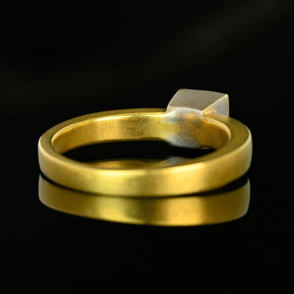 Vintage 18K Gold Pink Tourmaline Solitaire Ring