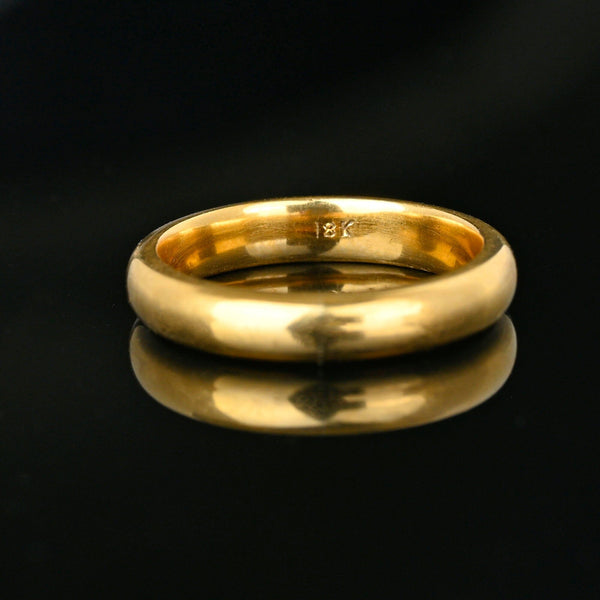 Vintage Heavy 18K Gold Wedding Ring Band - Boylerpf