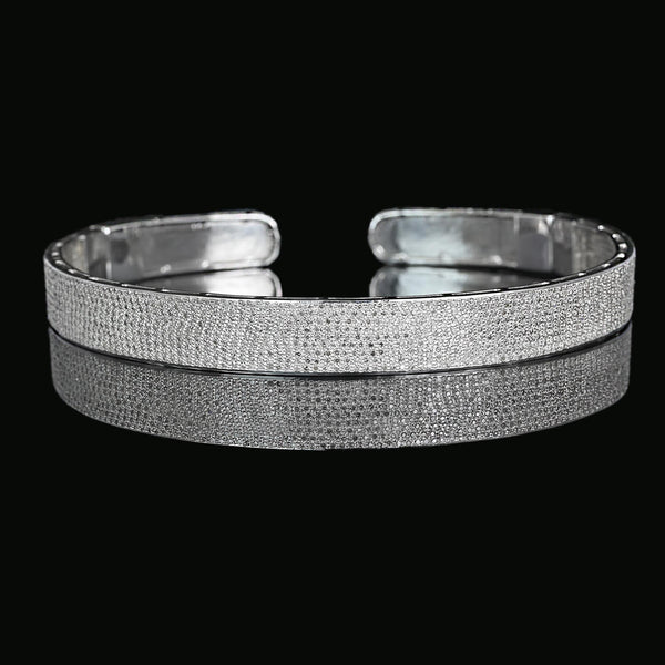 Vintage Sterling Silver 3 Carat Diamond Choker
