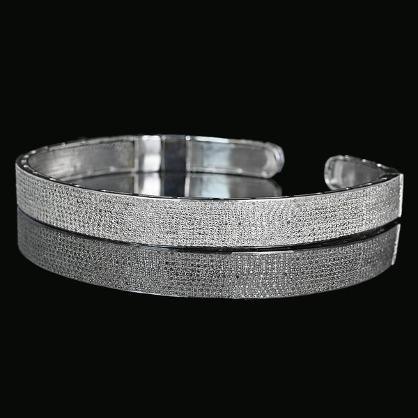Vintage Sterling Silver 3 Carat Diamond Choker