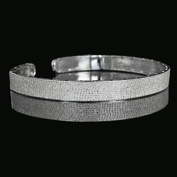 Vintage Sterling Silver 3 Carat Diamond Choker