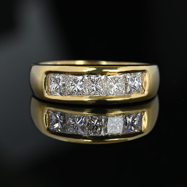 1.55 CTW Princess Cut Diamond Ring Band in 14K Gold - Boylerpf