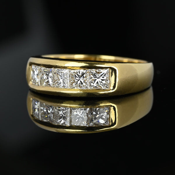 1.55 CTW Princess Cut Diamond Ring Band in 14K Gold - Boylerpf