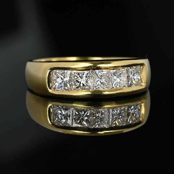 1.55 CTW Princess Cut Diamond Ring Band in 14K Gold - Boylerpf