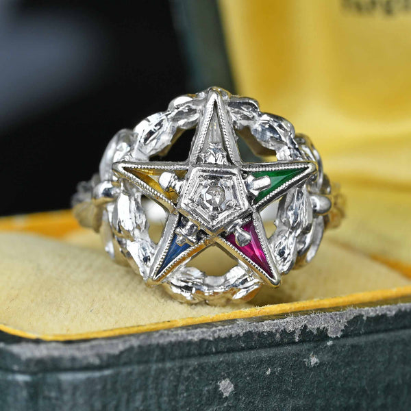 Masonic Vintage Star Ring Order Of The Eastern Star Ring Online