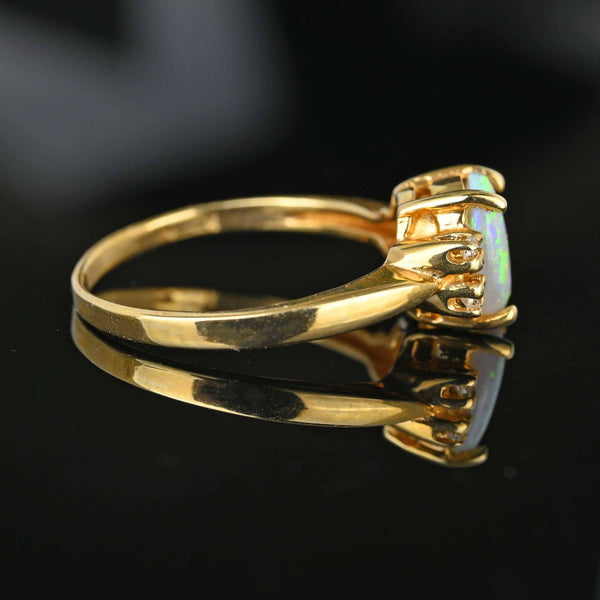 Vintage 14K Gold Estate Diamond Opal Ring - Boylerpf
