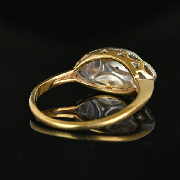 Art Deco 14K Gold Three Stone Trilogy Diamond Ring - Boylerpf