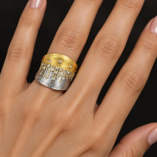 Atelier Zobel Peter Schmid 24K Gold Diamond Drizzle Ring