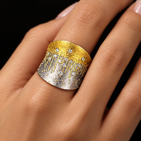 Atelier Zobel Peter Schmid 24K Gold Diamond Drizzle Ring