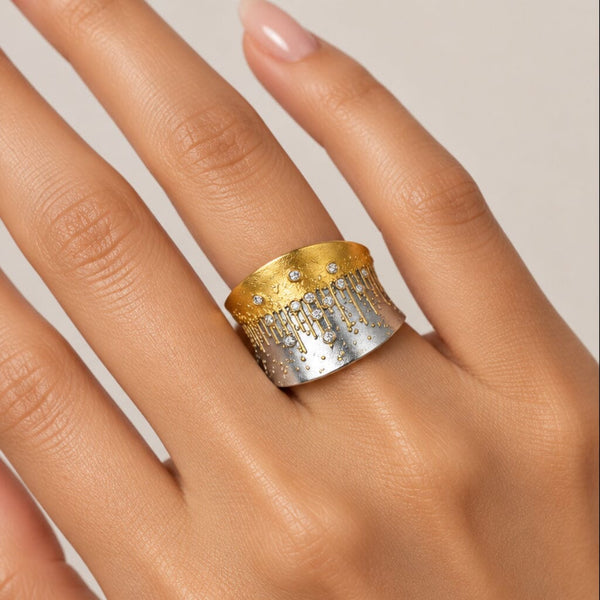 Atelier Zobel Peter Schmid 24K Gold Diamond Drizzle Ring