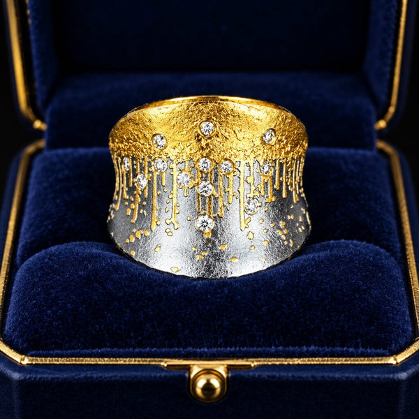 Atelier Zobel Peter Schmid 24K Gold Diamond Drizzle Ring