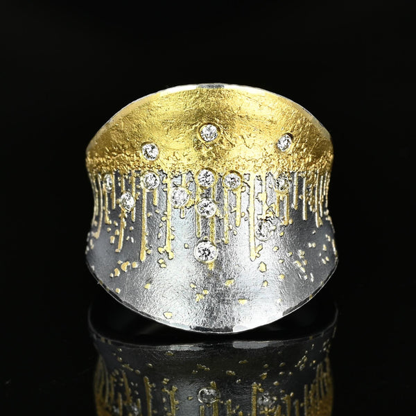 Atelier Zobel Peter Schmid 24K Gold Diamond Drizzle Ring