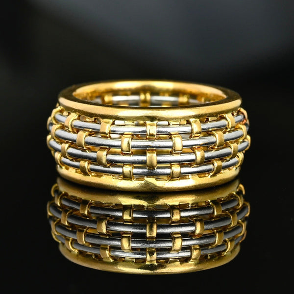 Vintage Cartier Or et Acier 18K Gold Steel Band Ring
