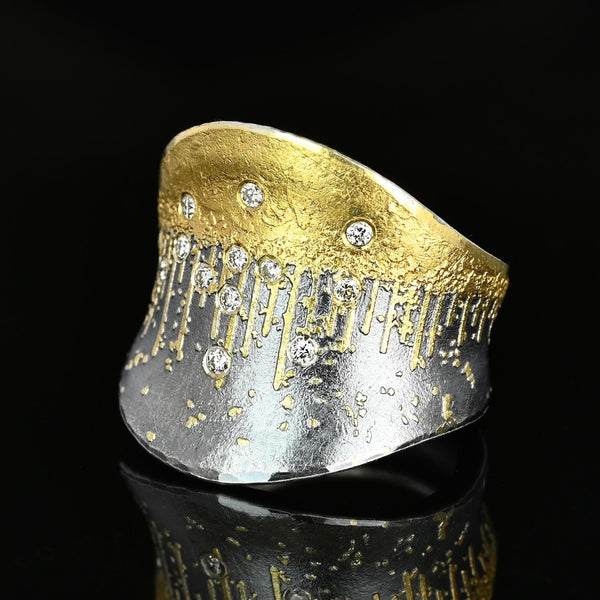 Atelier Zobel Peter Schmid 24K Gold Diamond Drizzle Ring