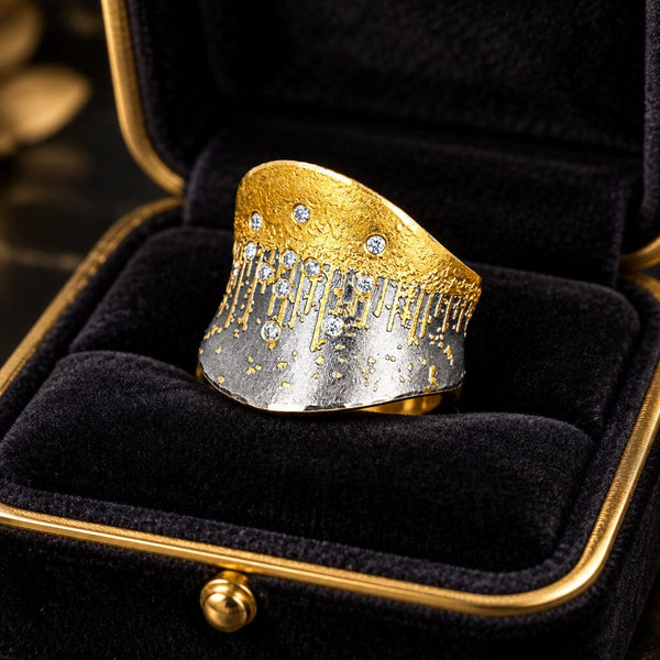 Atelier Zobel Peter Schmid 24K Gold Diamond Drizzle Ring