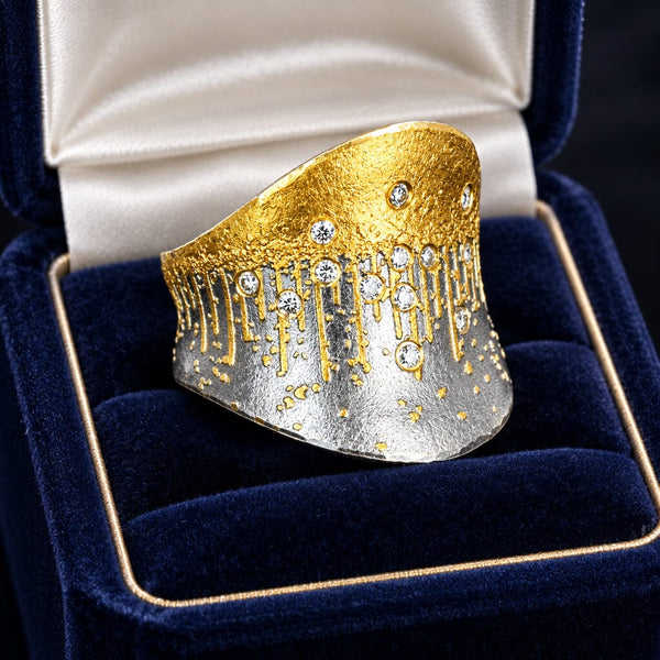 Atelier Zobel Peter Schmid 24K Gold Diamond Drizzle Ring
