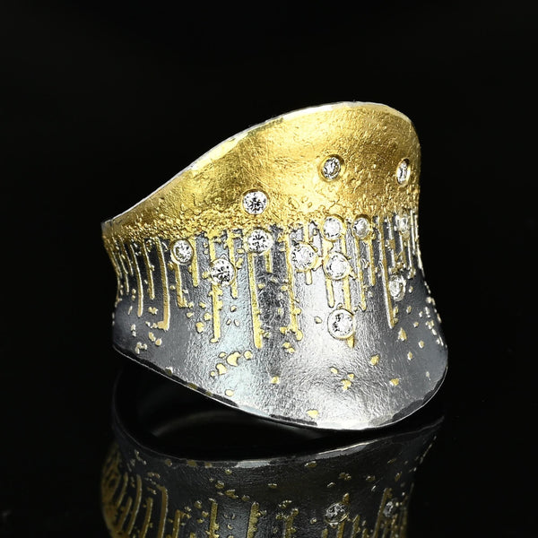 Atelier Zobel Peter Schmid 24K Gold Diamond Drizzle Ring