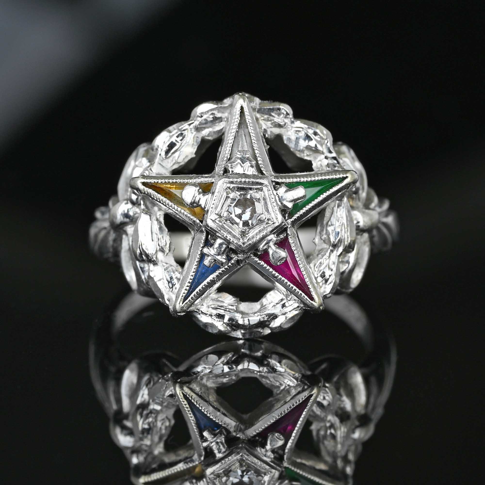 Eastern star ring vintage deals
