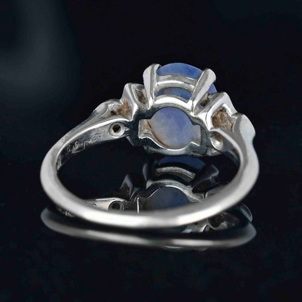Art Deco Diamond Natural Star Sapphire Ring - Boylerpf
