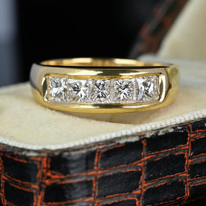 1.55 CTW Princess Cut Diamond Ring Band in 14K Gold - Boylerpf